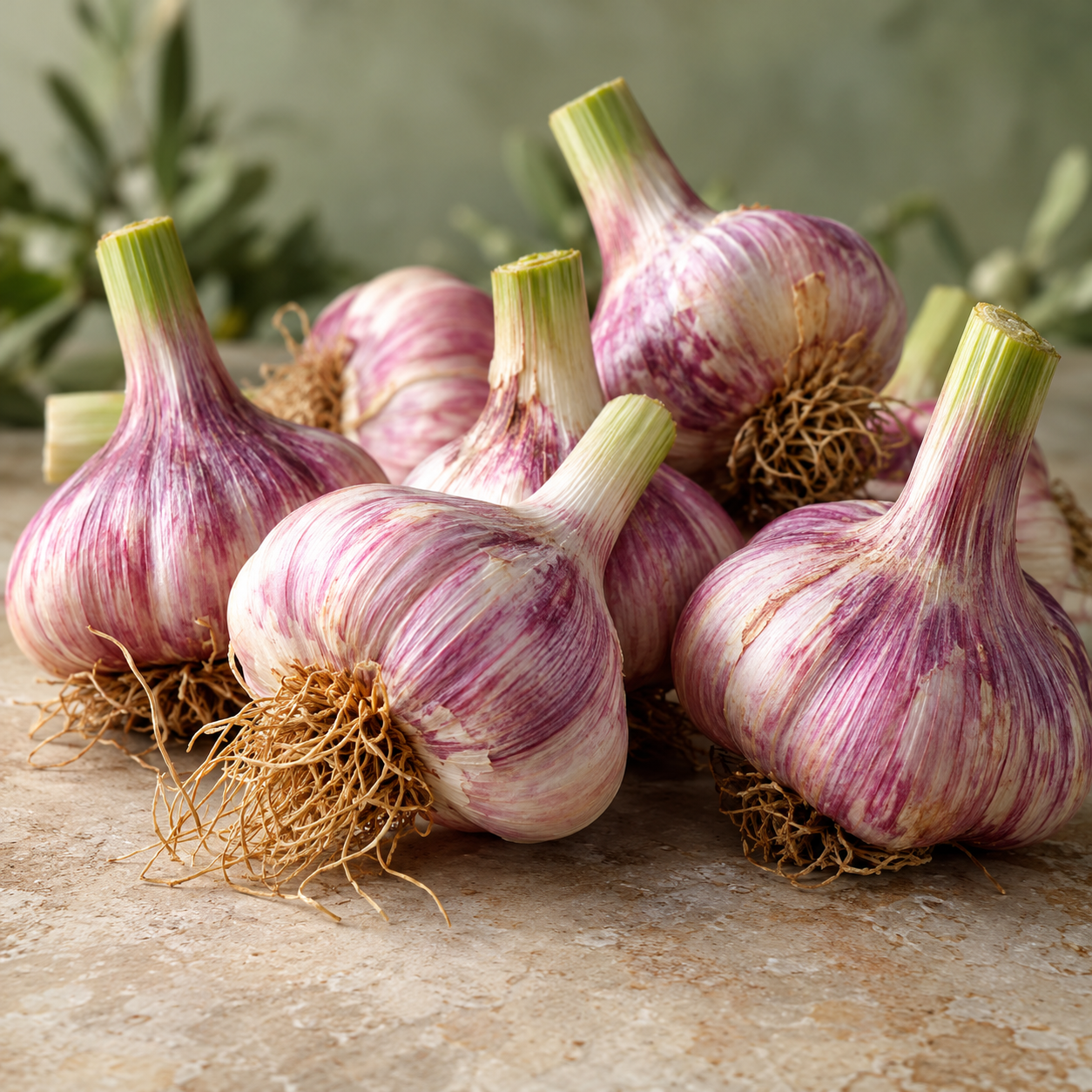 Illustrative garlic bulb photograph