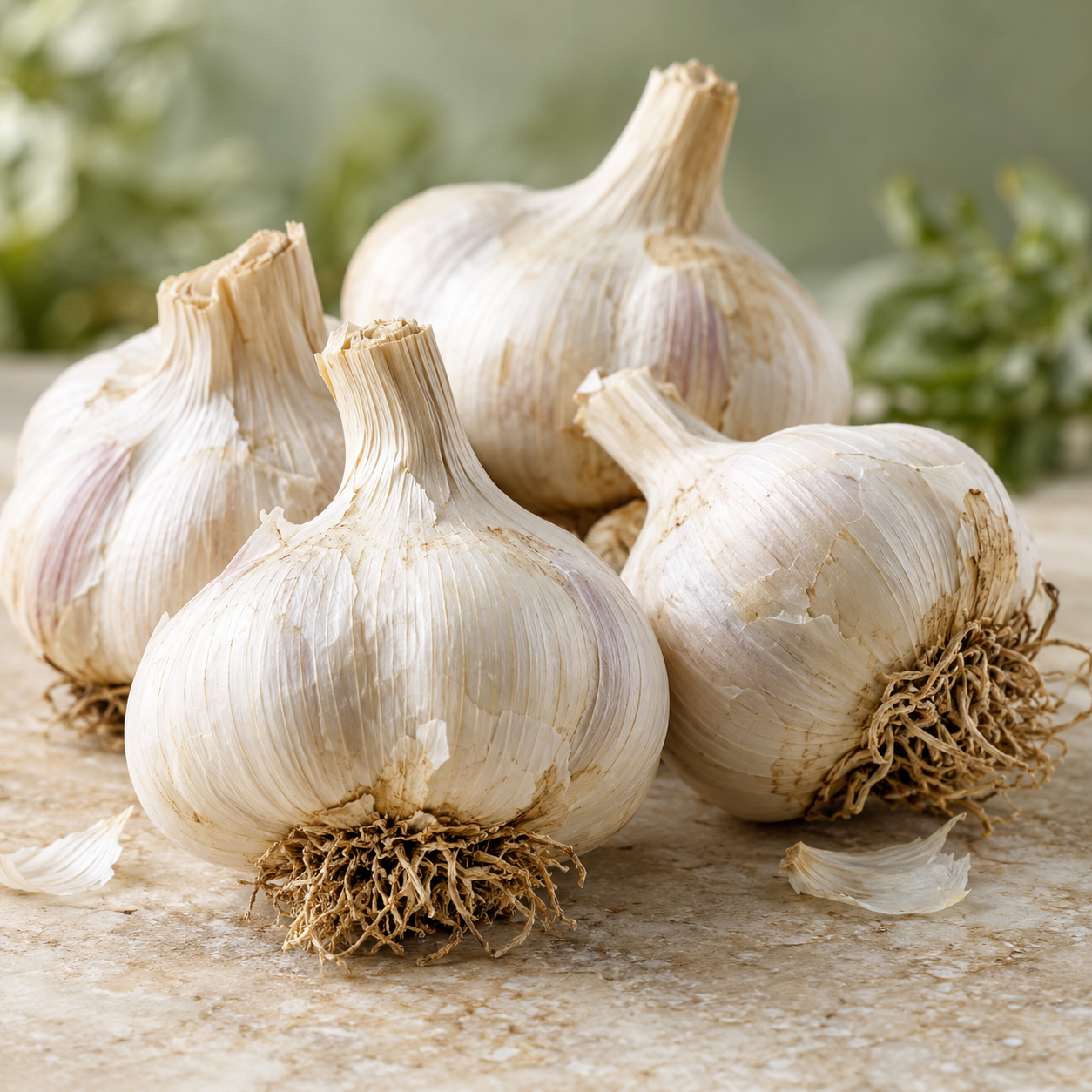 Illustrative garlic bulb photograph